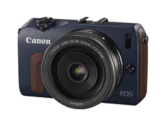 EOS M（ベイブルー）＊EF-M22mm F2 STM 装着時
