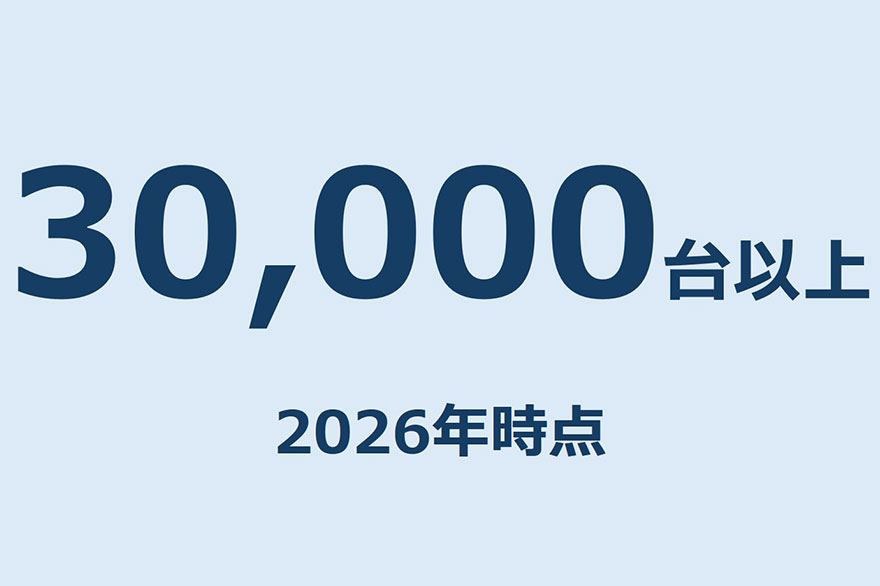 導入台数は30,000万台以上(2026年時点)
