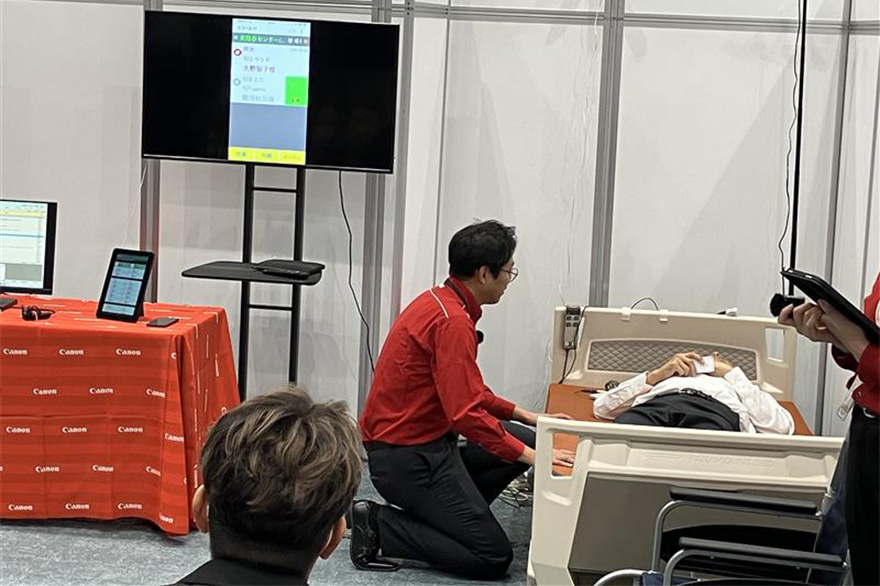 展示会ベッドの様子