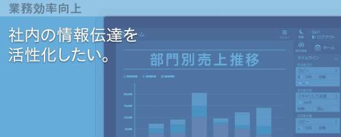 社内の情報伝達を活性化したい。