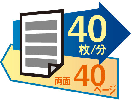 モノクロ40枚/分
