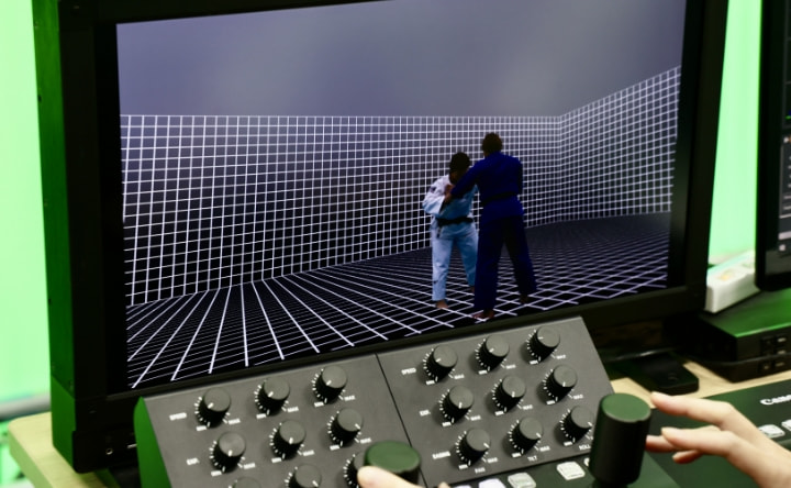 ボリュメトリック映像の映像確認の様子