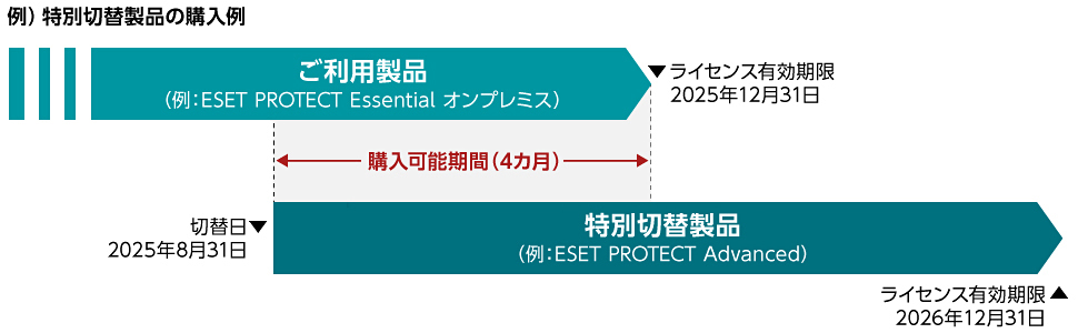 図:特別切替製品の購入例