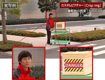 実写例 カスタムピクチャー［Crisp Img］ 撮影時の照度：5000lux