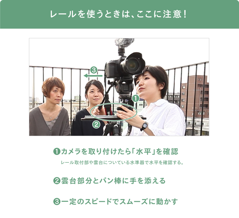 レールを使うときは、ここに注意!