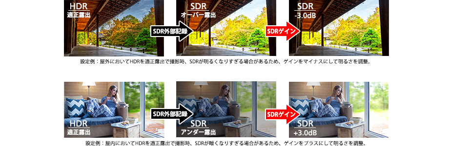 図:HDR→SDRゲイン