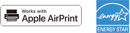「Works with Apple AirPrint」「ENERGY STAR」