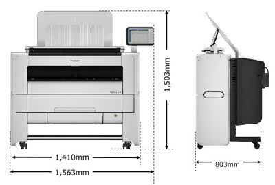 (W)1,410mm~1,563mm×(D)803mm×(H)1,503mm