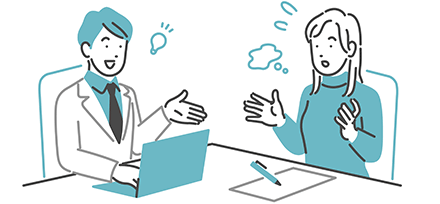 新入社員の悩みを聞く人事担当者