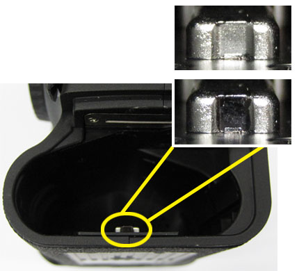 非対象製品のマーキング ｢黒く」なっている