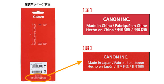 包装パッケージ裏面